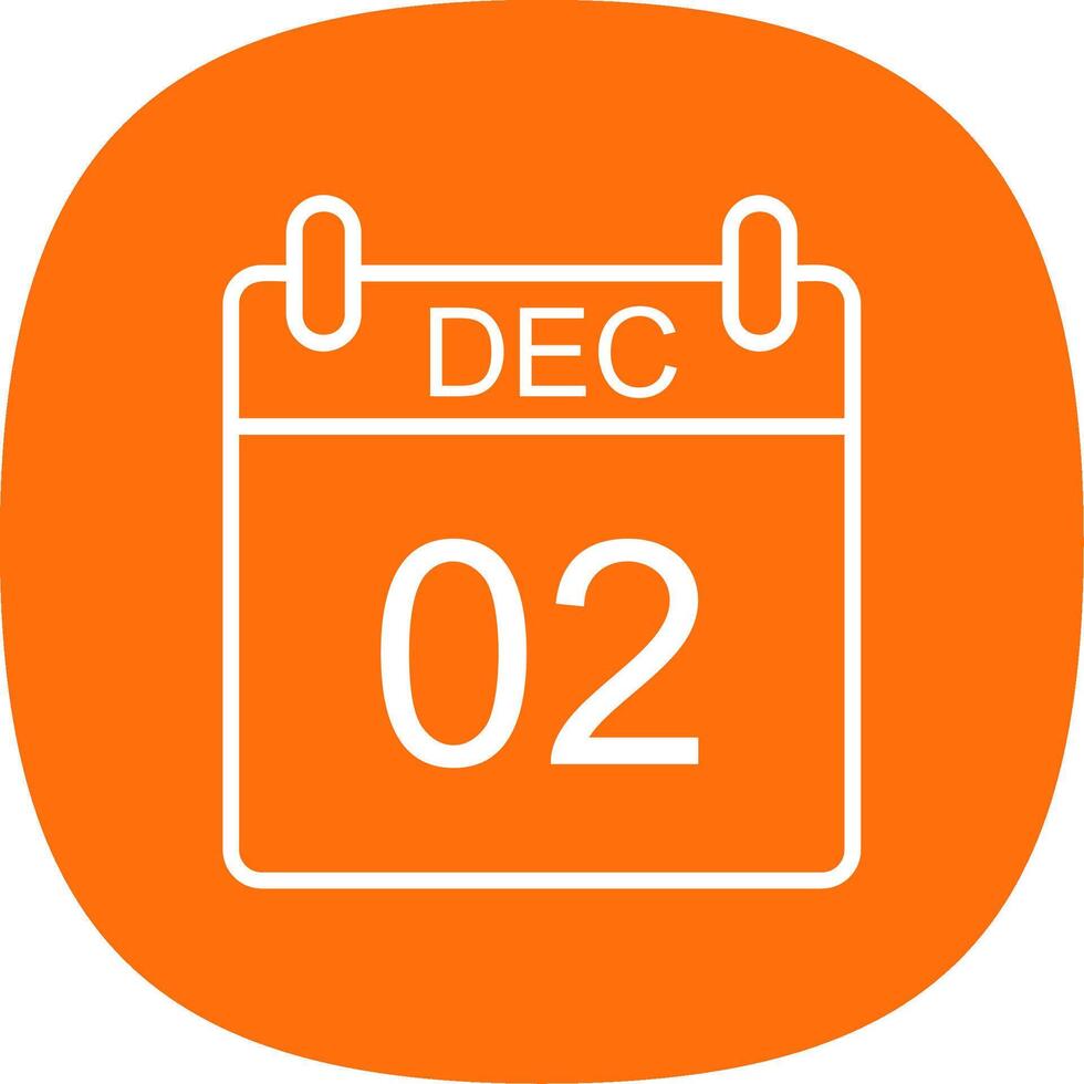 December Line Curve Icon Design vector