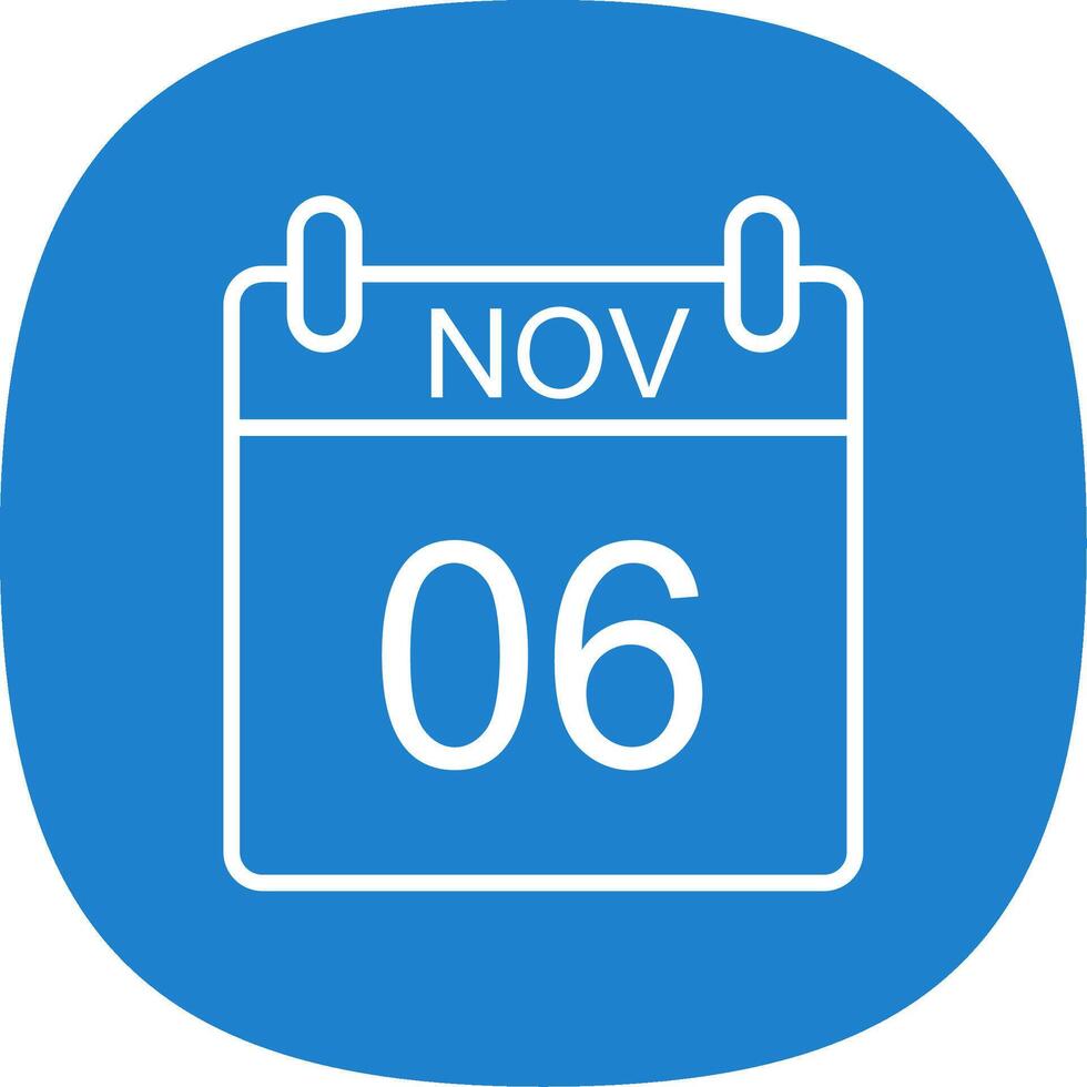 November Line Curve Icon Design vector