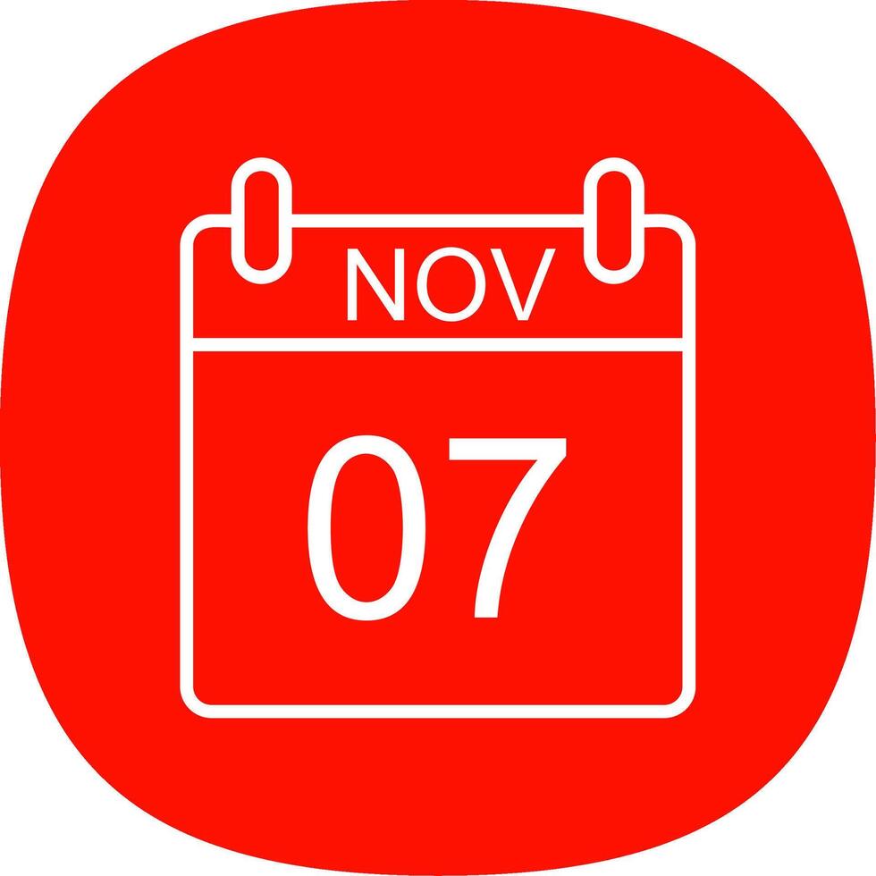 November Line Curve Icon Design vector