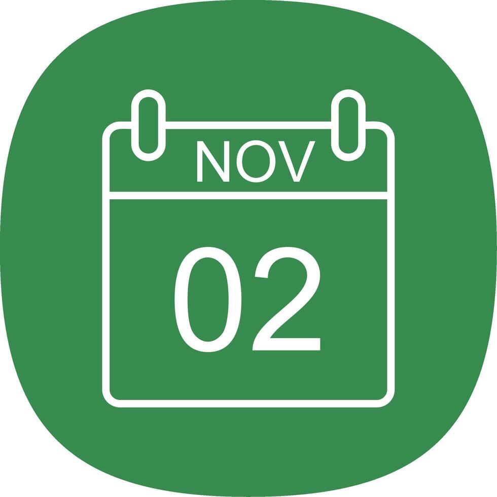 November Line Curve Icon Design vector