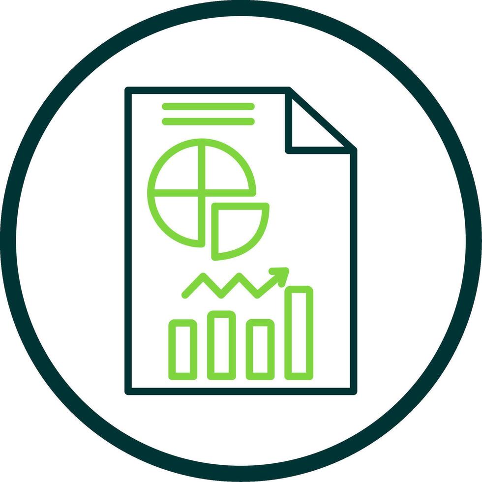 Analytics Line Circle Icon Design vector