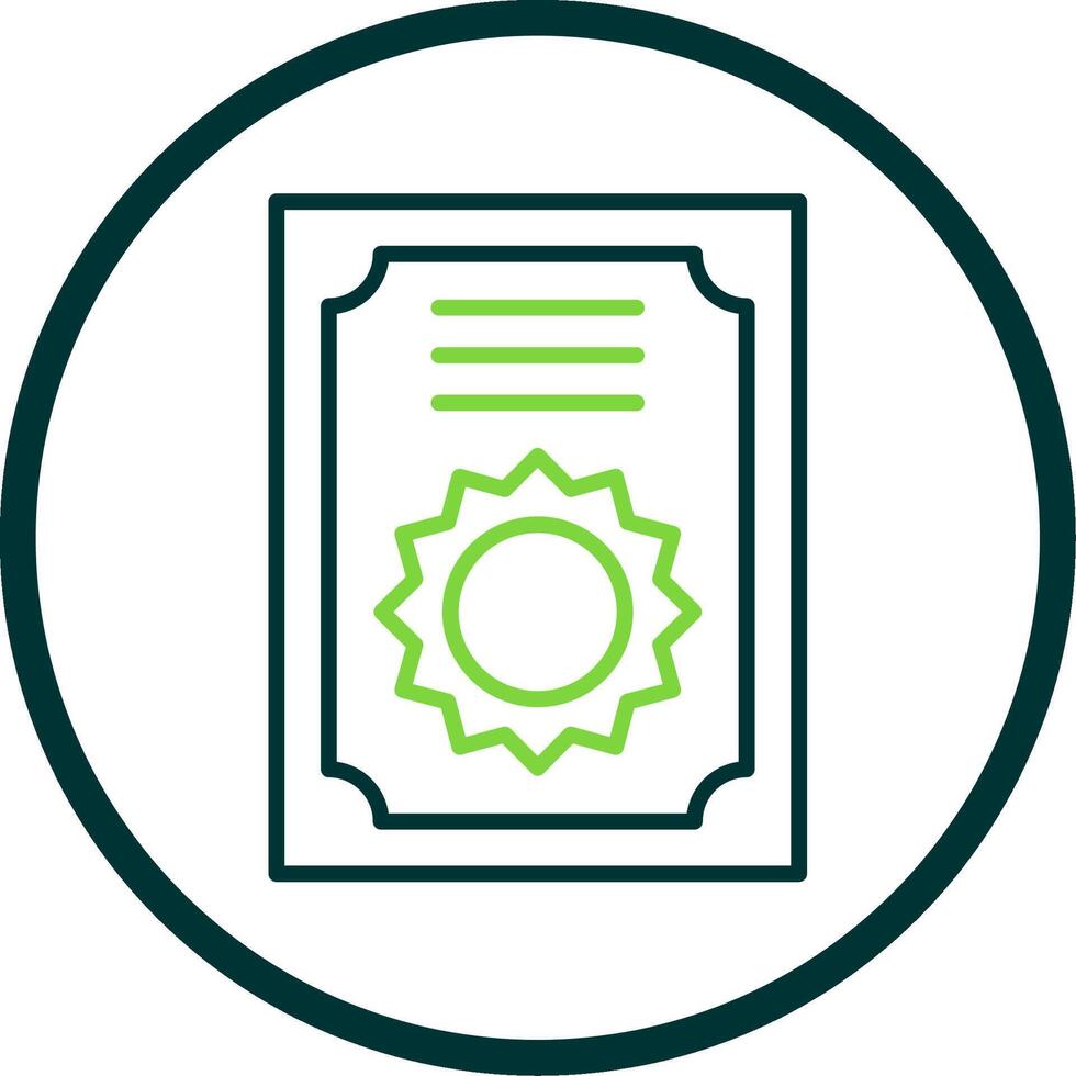 Certificate Line Circle Icon Design vector