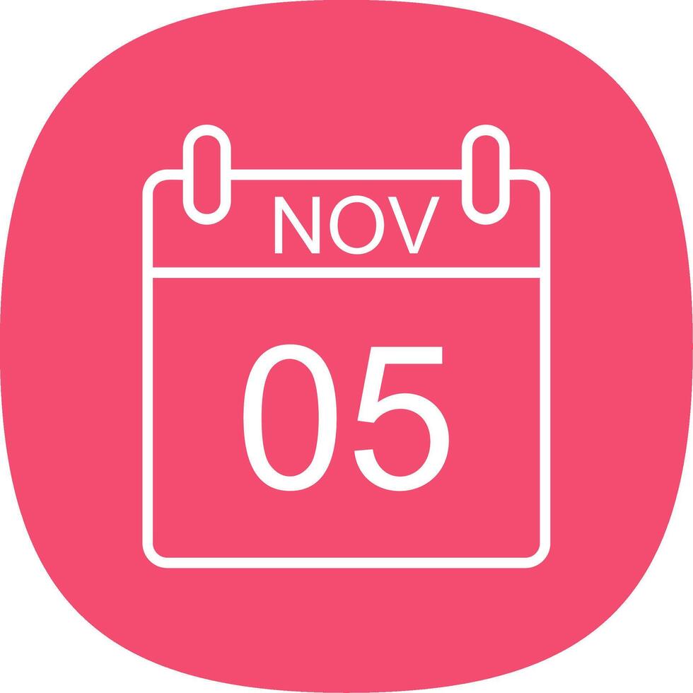November Line Curve Icon Design vector