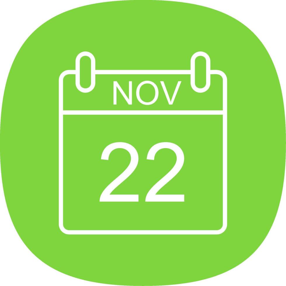 November Line Curve Icon Design vector