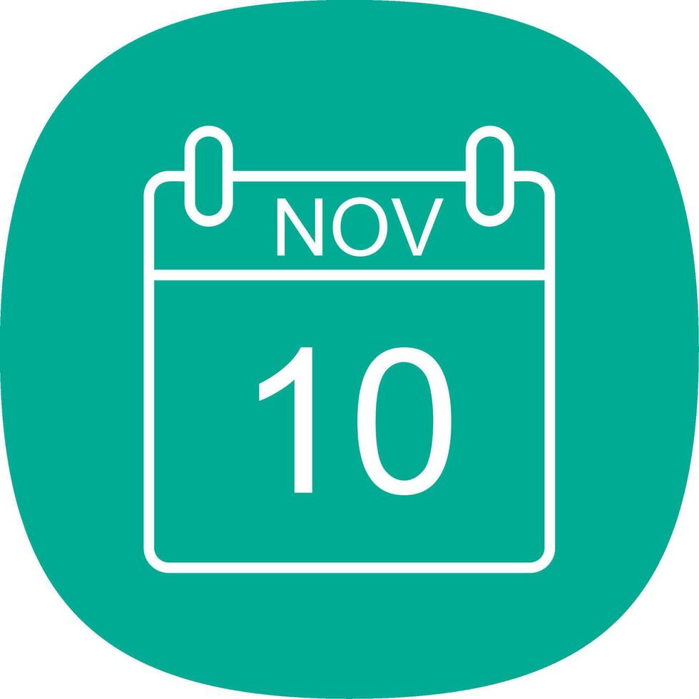 November Line Curve Icon Design vector