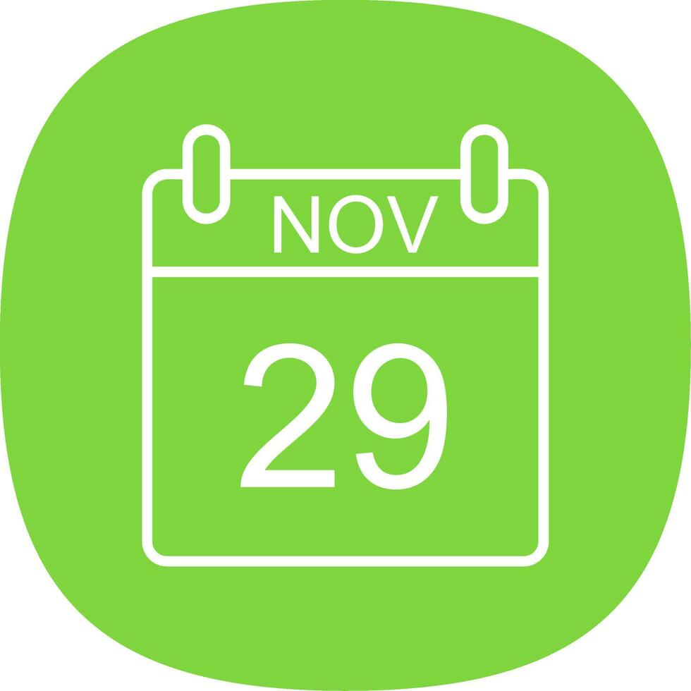 November Line Curve Icon Design vector