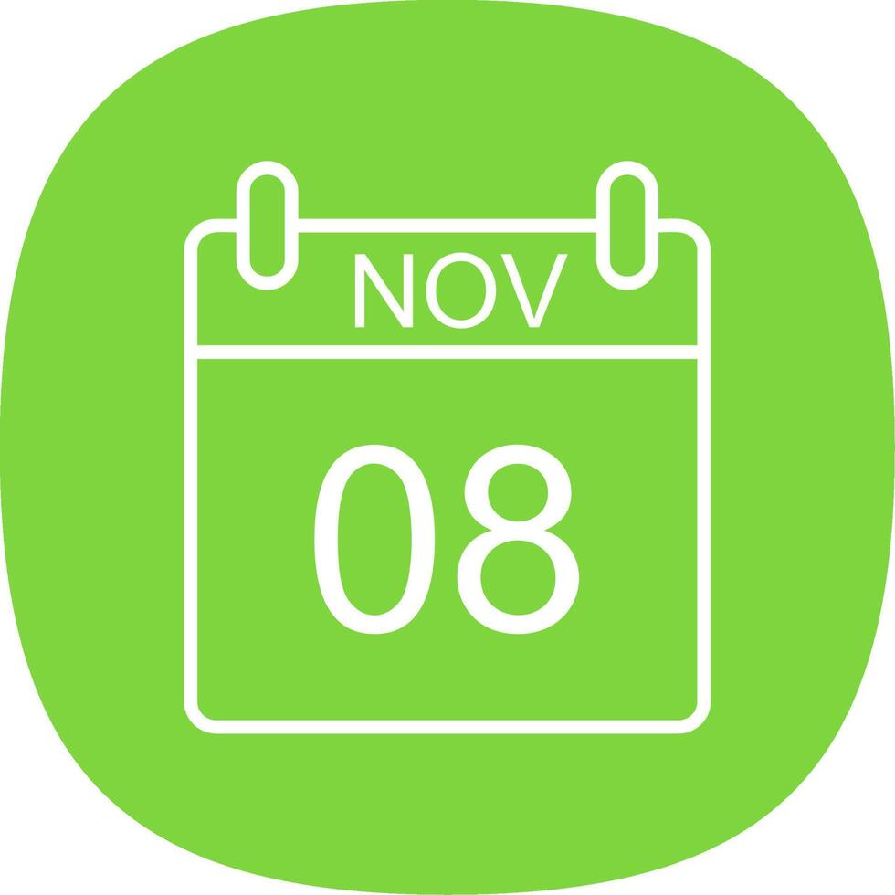 November Line Curve Icon Design vector