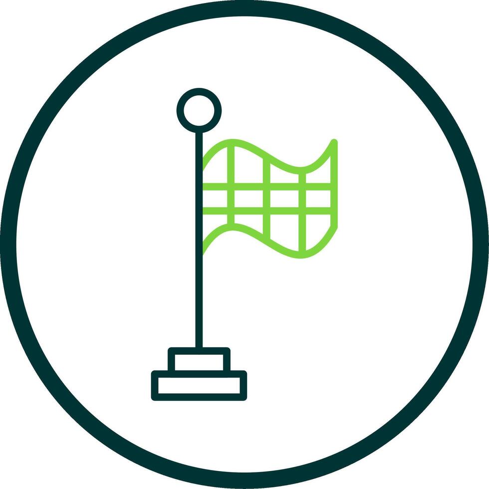Racing Flag Line Circle Icon Design vector