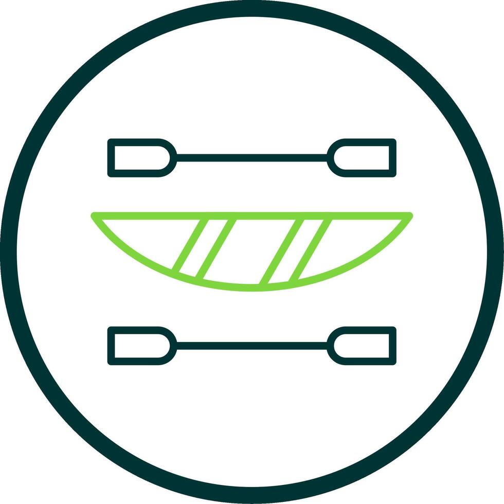 Kayak Line Circle Icon Design vector