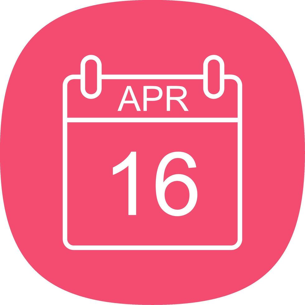 April Line Curve Icon Design vector