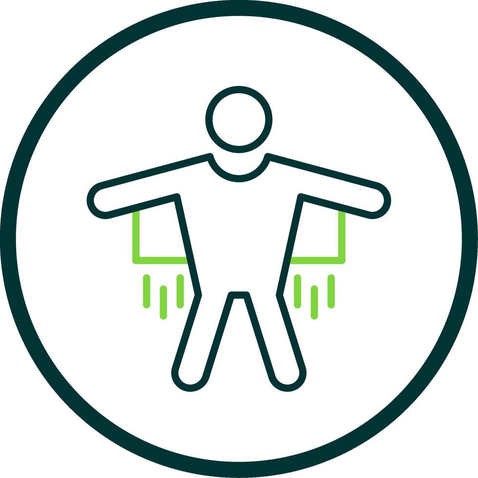 Base Jump Line Circle Icon Design vector