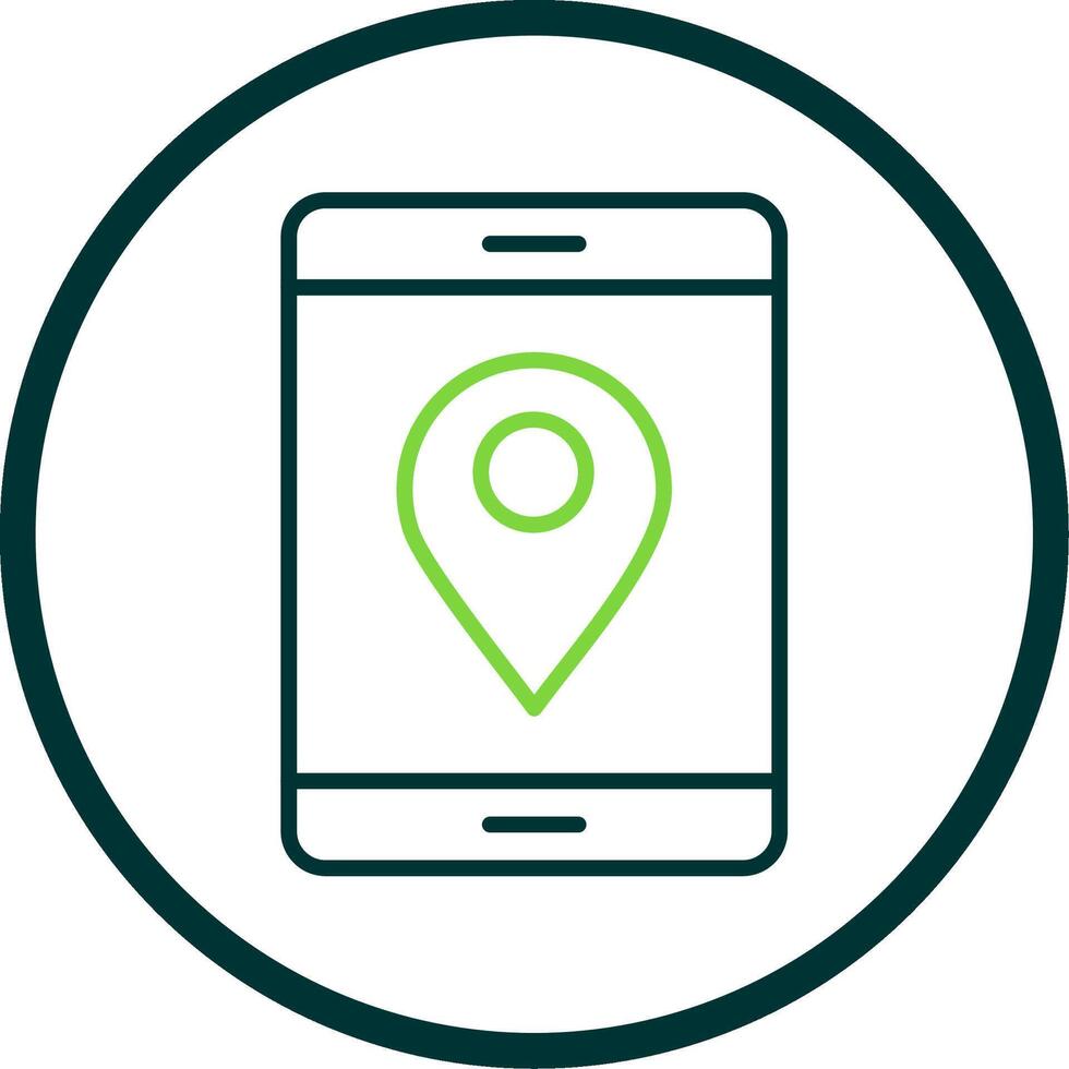 Location Line Circle Icon Design vector