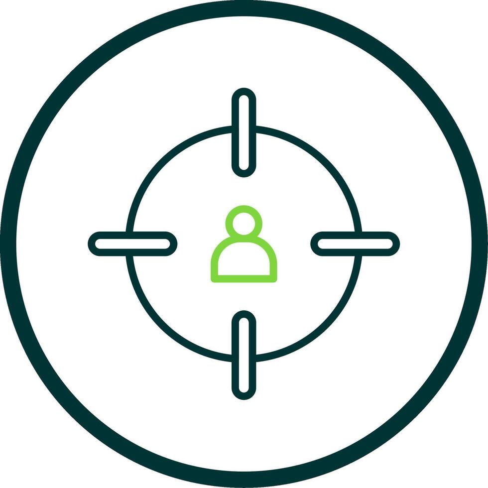 Headshot Line Circle Icon Design vector
