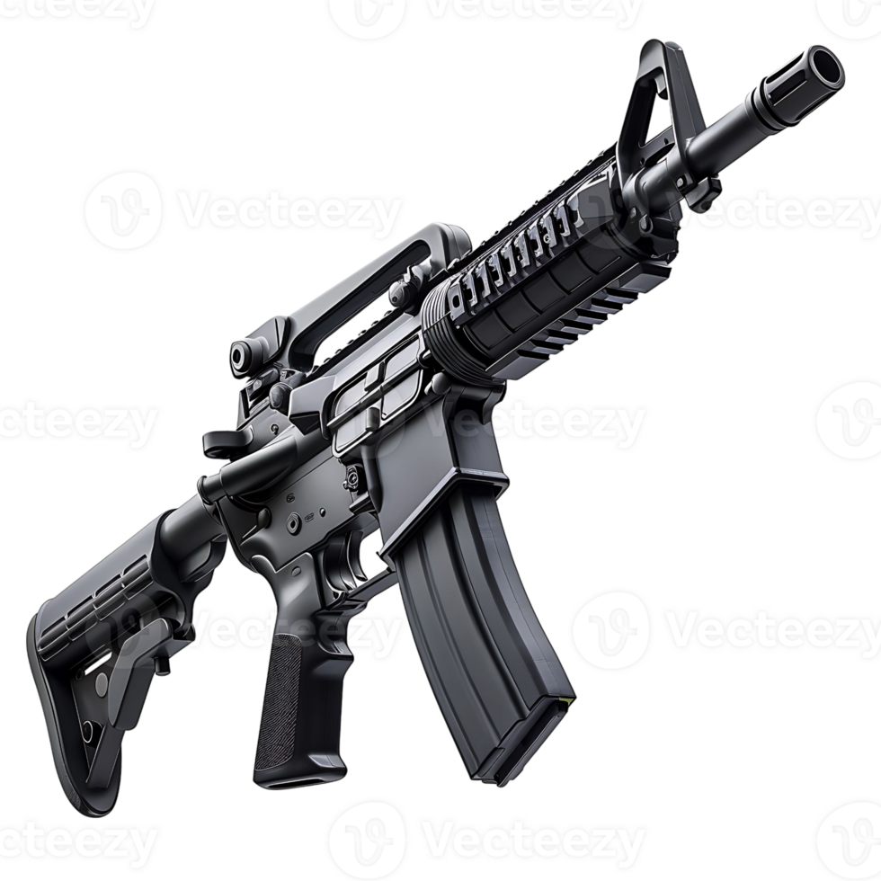 Assault rifle on isolated background png