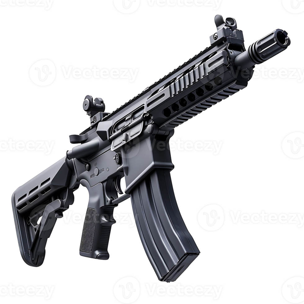 Assault rifle on isolated background png