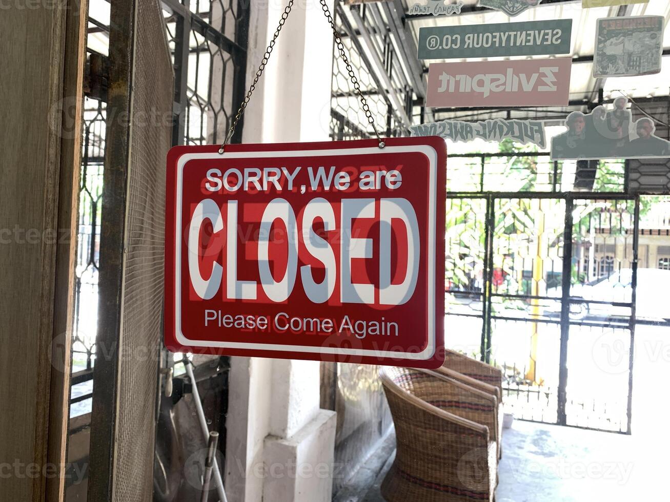 sorry we're closed please come again photo