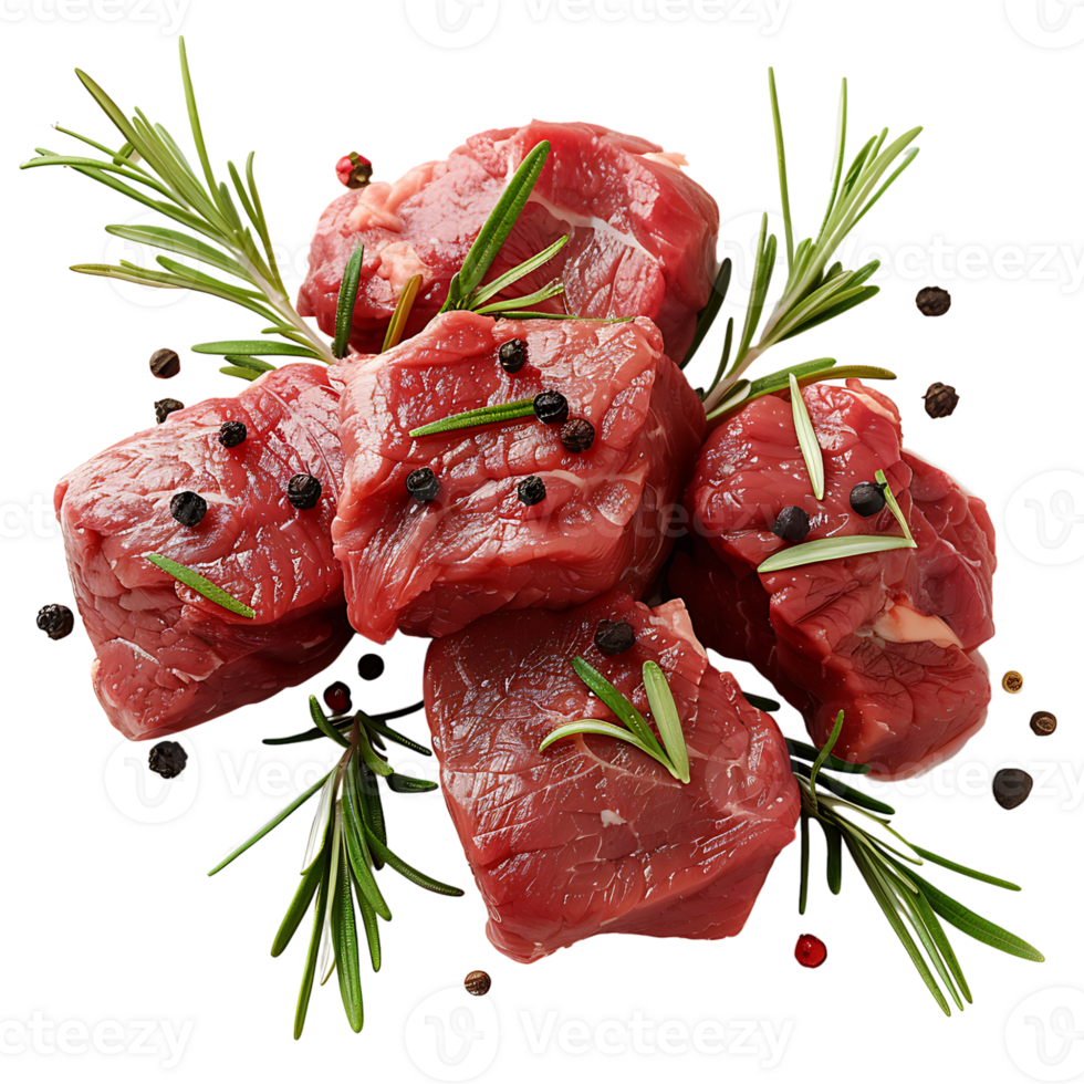 Raw meat on transparent Background png