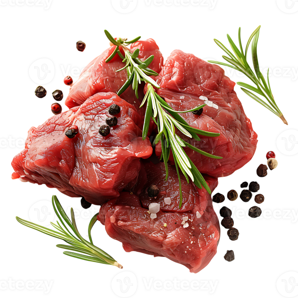 Raw meat on transparent Background png
