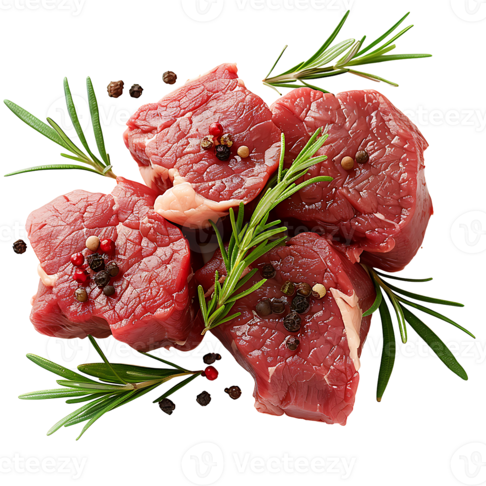 Raw meat on transparent Background png