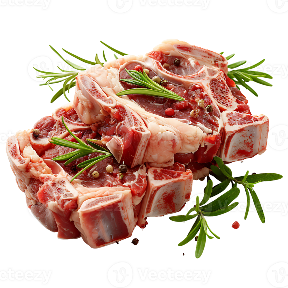 Raw meat on transparent Background png