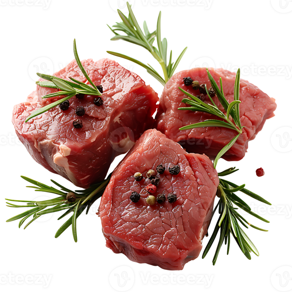 Raw meat on transparent Background png