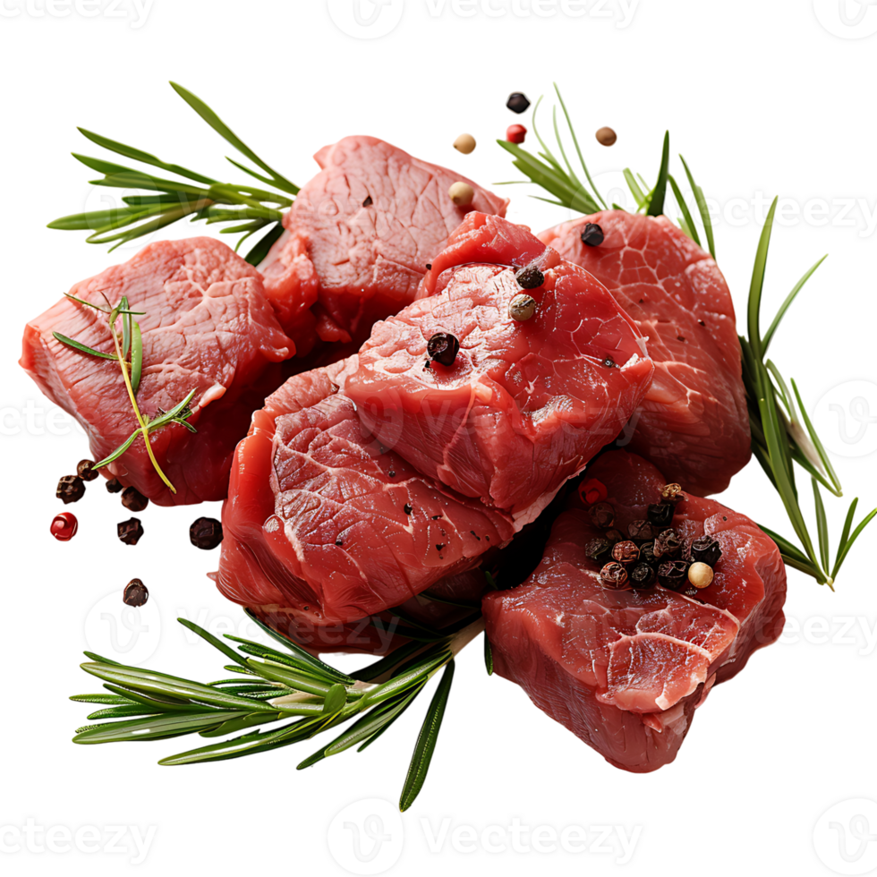 Raw meat on transparent Background png
