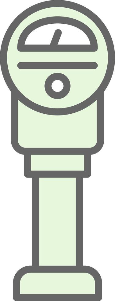 Parking Meter Fillay Icon Design vector