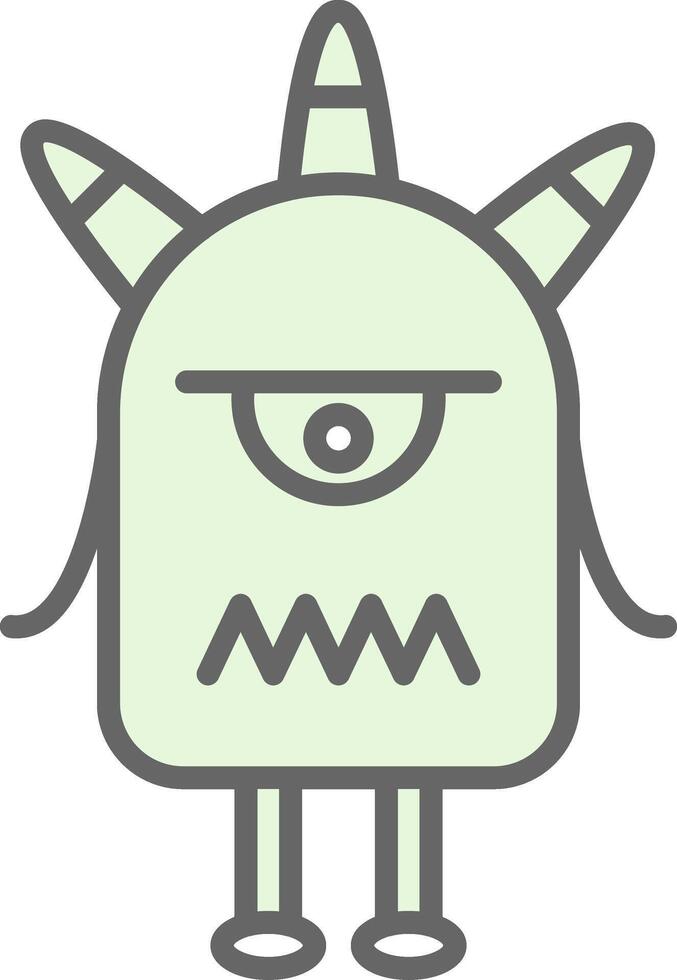 Monster Fillay Icon Design vector