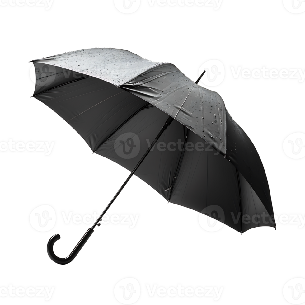 Black umbrella on transparent Background png