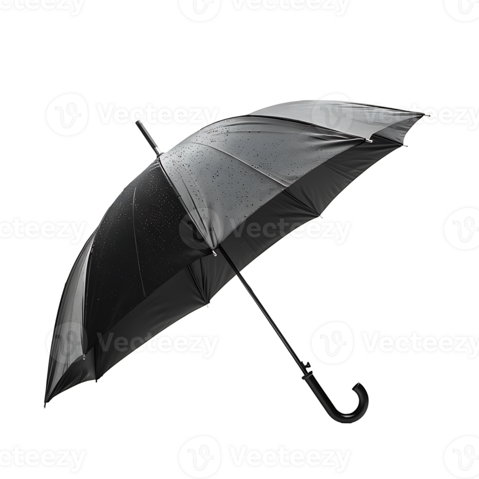 Black umbrella on transparent Background png