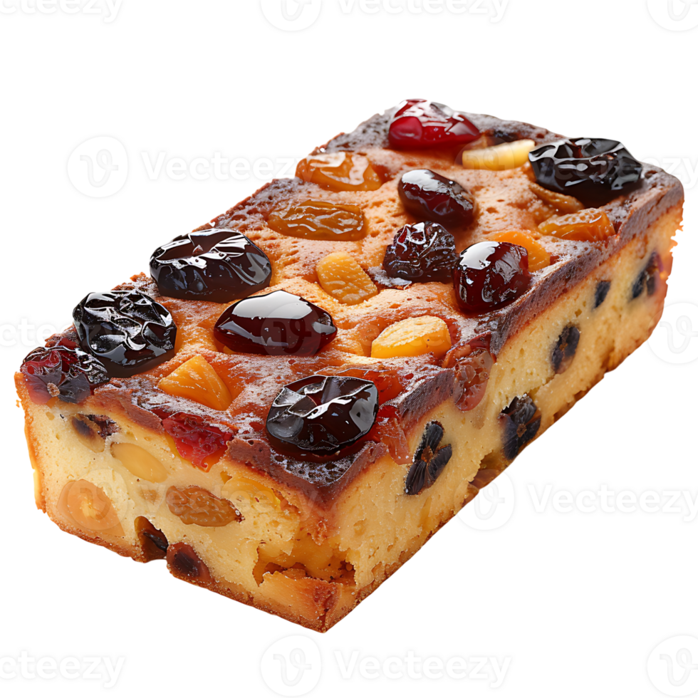 Tasty fruitcake on transparent Background png