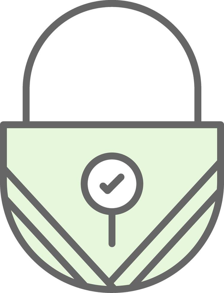 Lock Fillay Icon Design vector