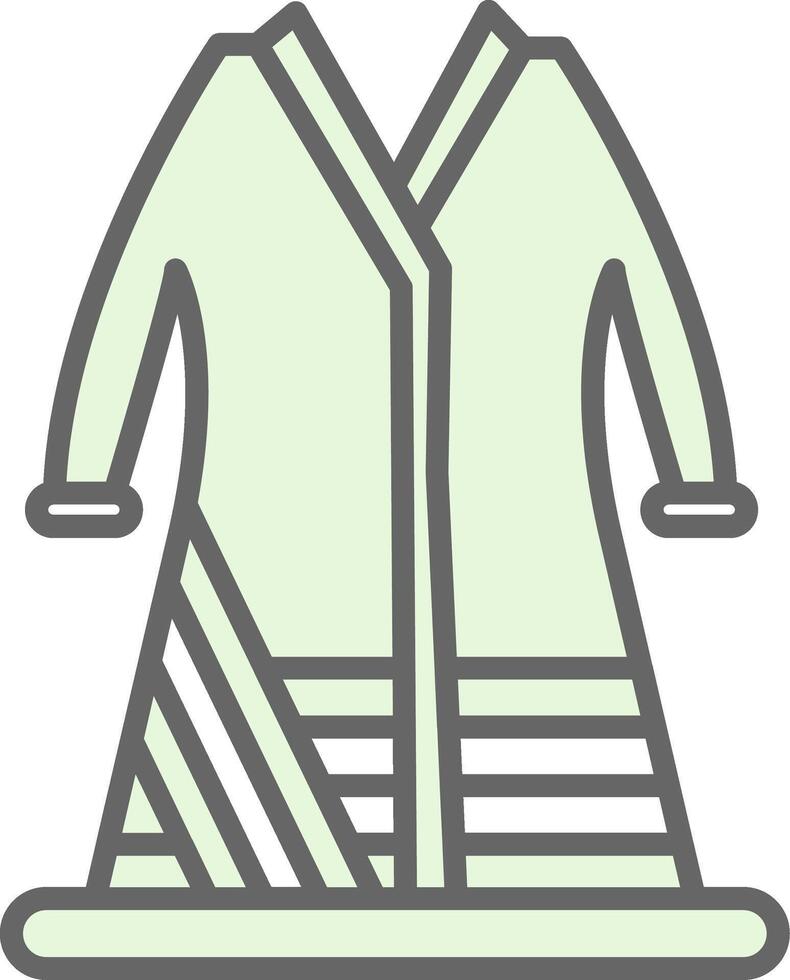 Bathrobe Fillay Icon Design vector