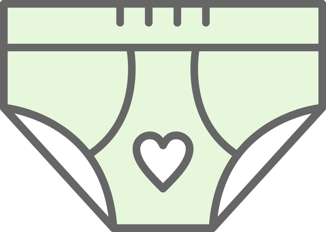 Underwear Fillay Icon Design vector