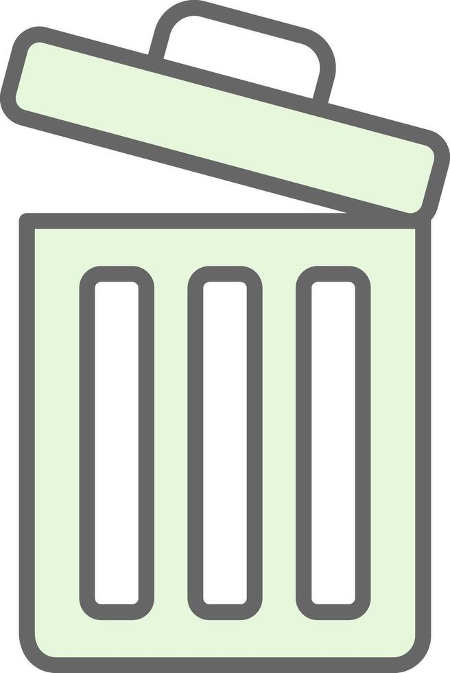 Trash Fillay Icon Design vector