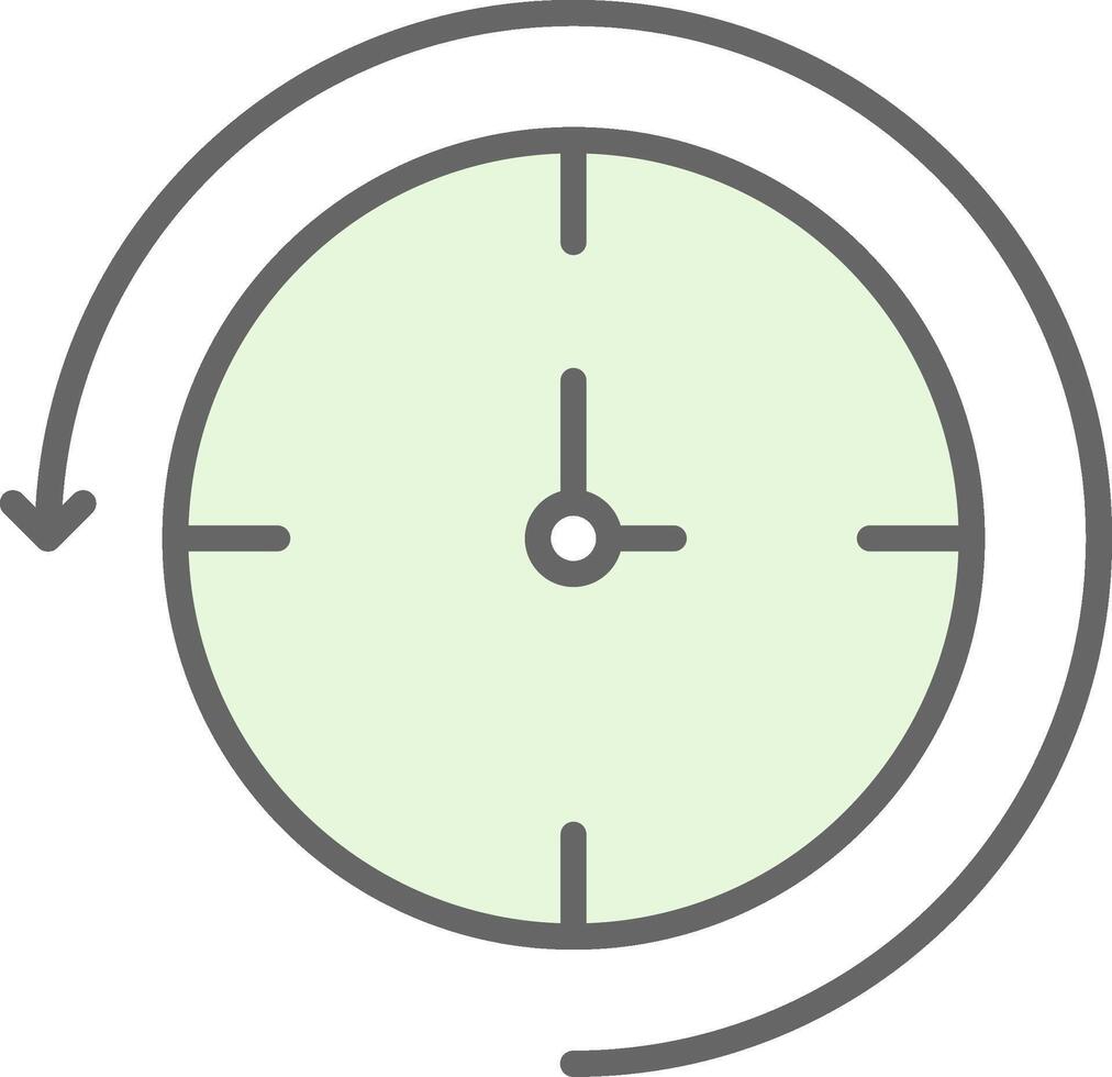 Back In Time Fillay Icon Design vector