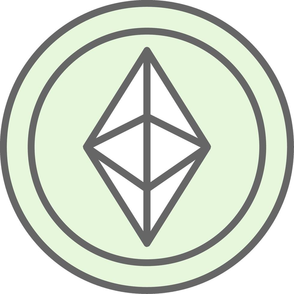 Ethereum Fillay Icon Design vector