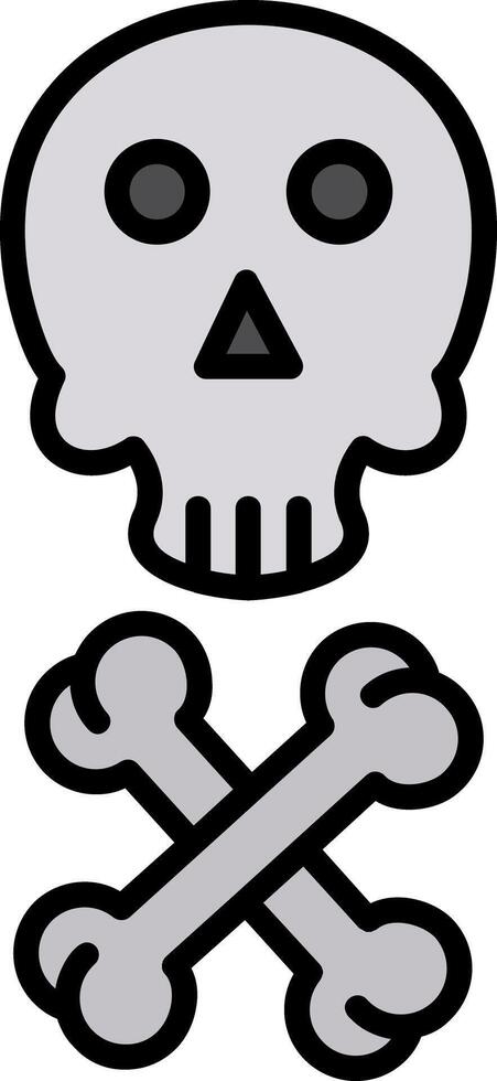 Death Line Filled Icon vector