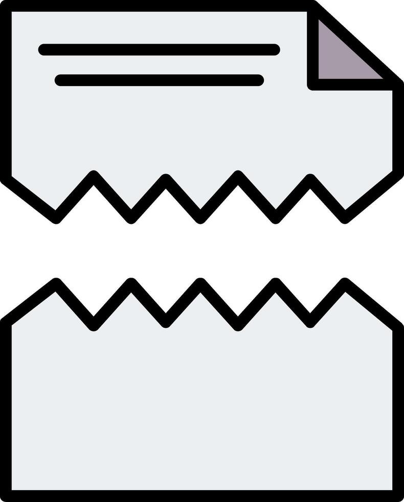 Ripped Line Filled Icon vector