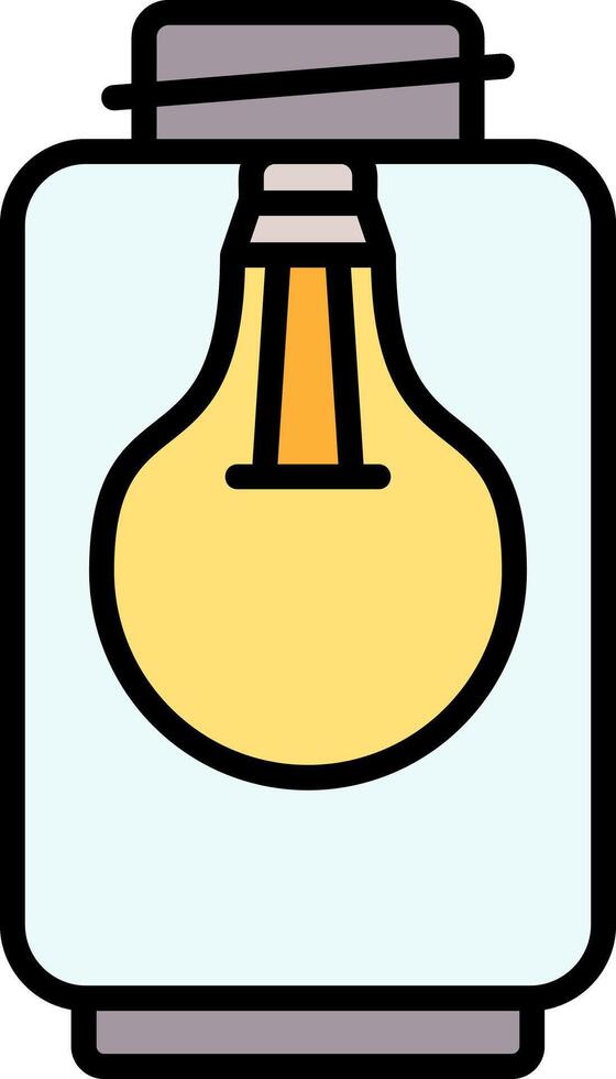 Lamp Line Filled Icon vector
