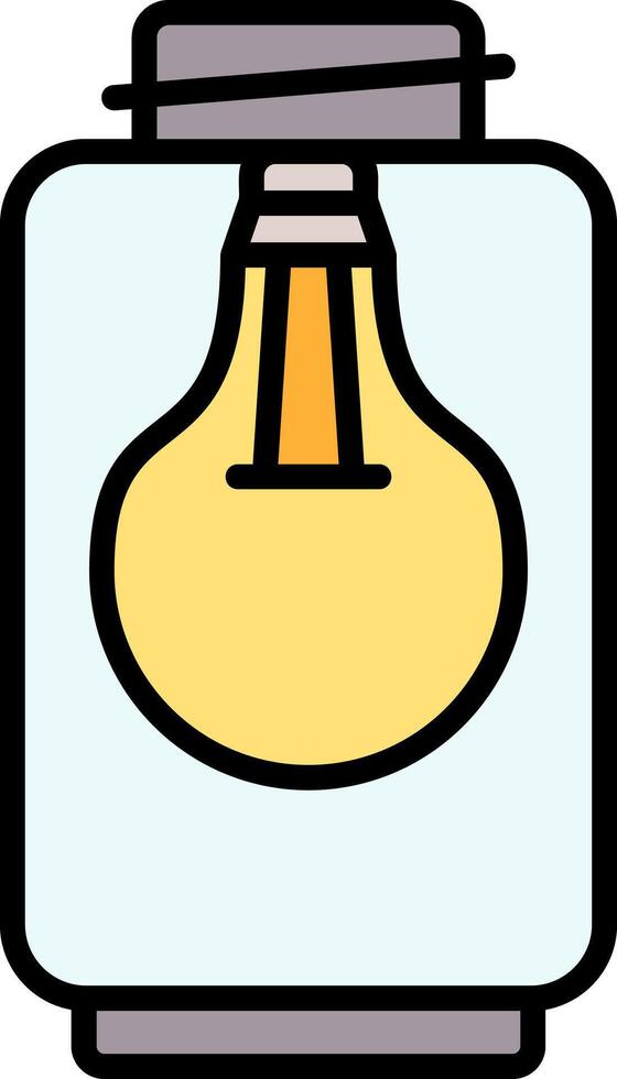 Lamp Line Filled Icon vector