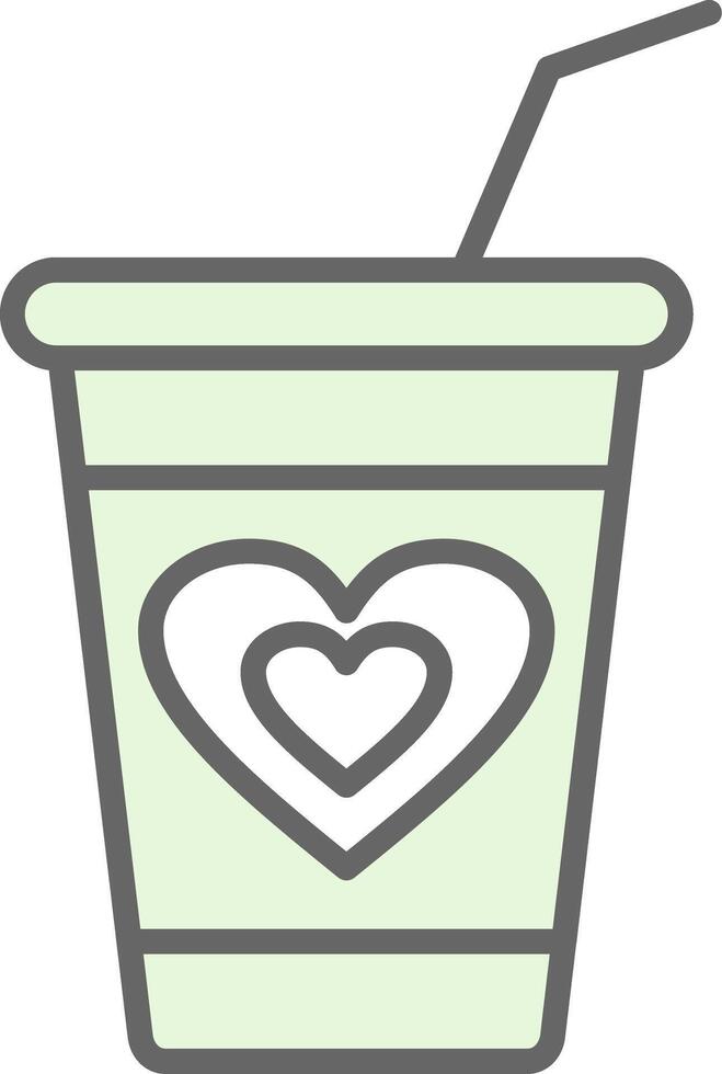 Milkshake Fillay Icon Design vector