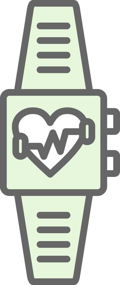Fitness Watch Fillay Icon Design vector
