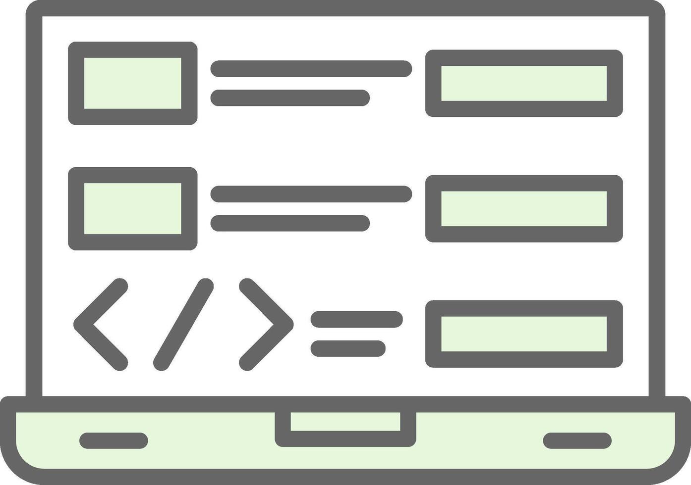 Coding Fillay Icon Design vector
