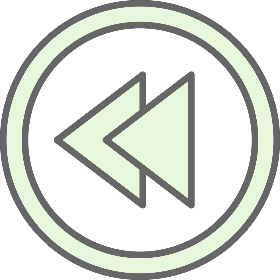 Backward Fillay Icon Design vector
