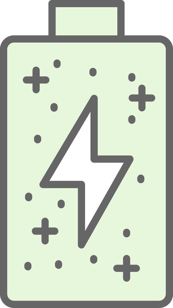 Battery Fillay Icon Design vector