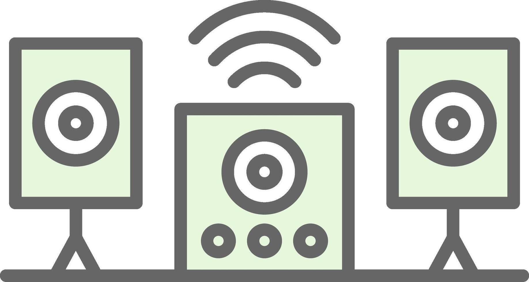Audio System Fillay Icon Design vector
