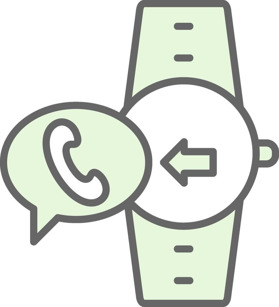 Incoming Call Fillay Icon Design vector