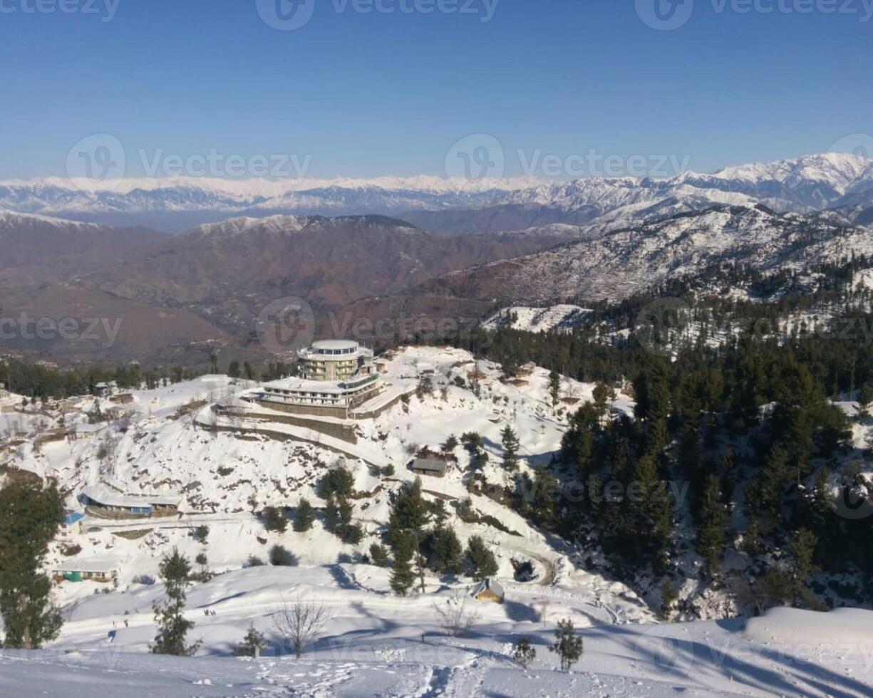 A beautiful top view of mountain photo