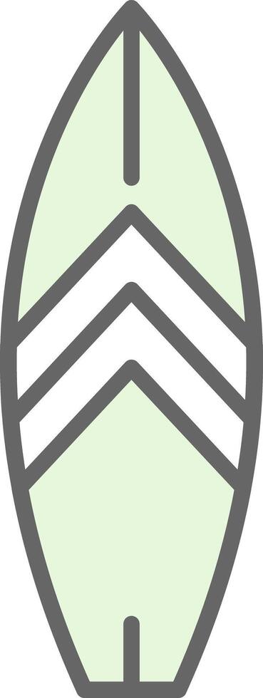 Surf Board Fillay Icon Design vector